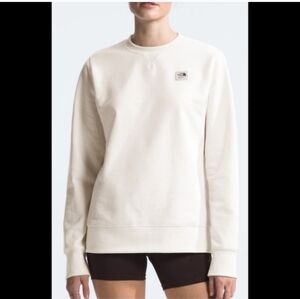 The North Face Heritage Patch Crew Gardenia White Sweatshirt Size Medium